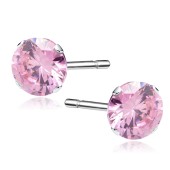 Cercei argint rodiat cu piatra 7mm roz DiAmanti 1CO7ER_LP-DIA Cercei argint rodiat cu piatra 7mm roz DiAmanti 1CO7ER_LP-DIA